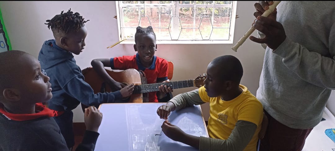 Children learning instruments